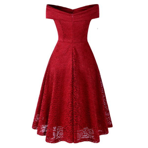 Vestido vintage parte trasera de encaje rojo