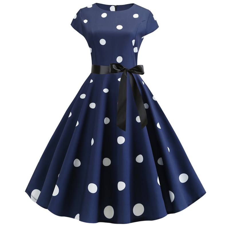 Vestido de verano para mujer, vestido Vintage,Rockabilly con puntos (PinUp)  - Vestidos Vintage
